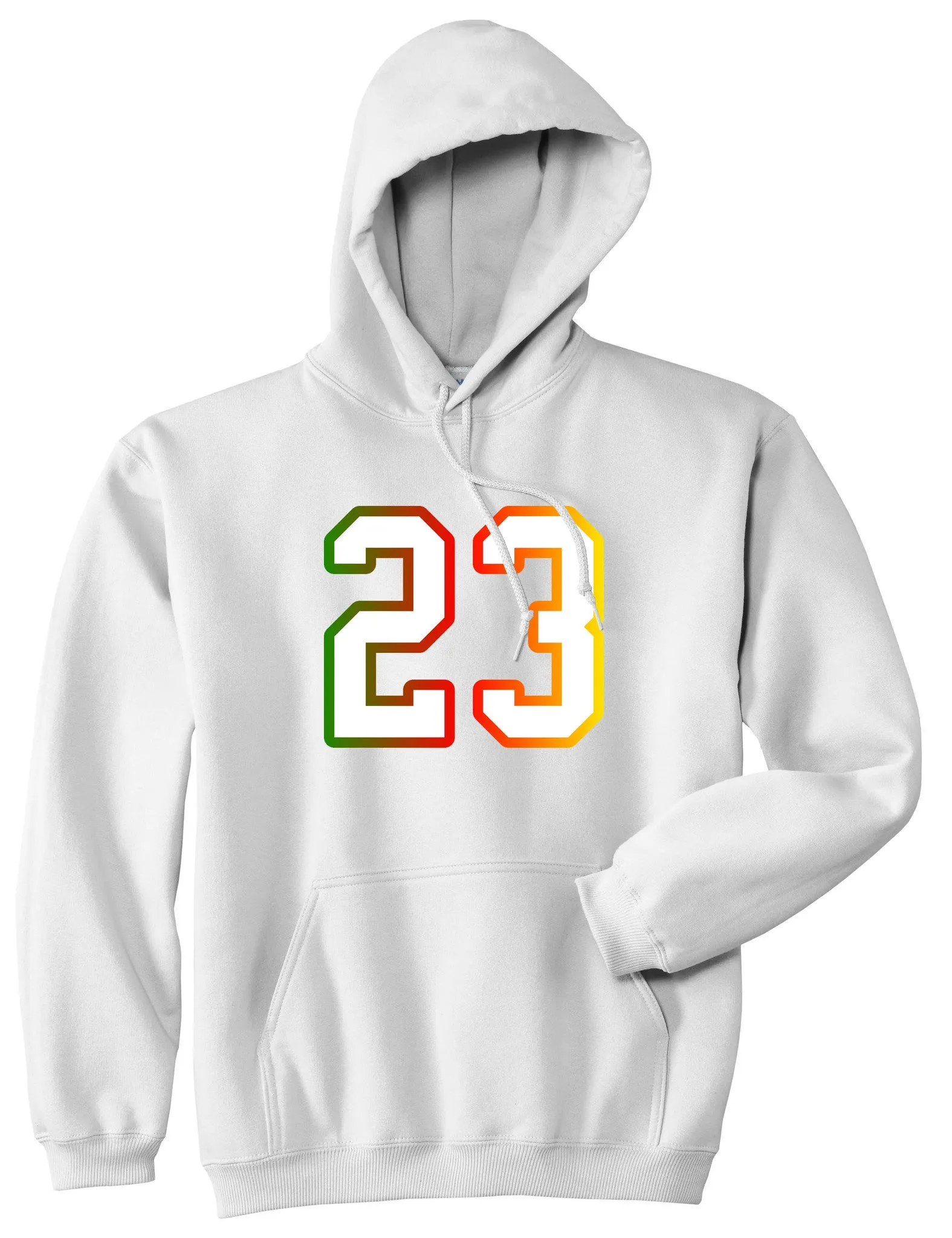 23 Cement Print Colorful Jersey Pullover Hoodie