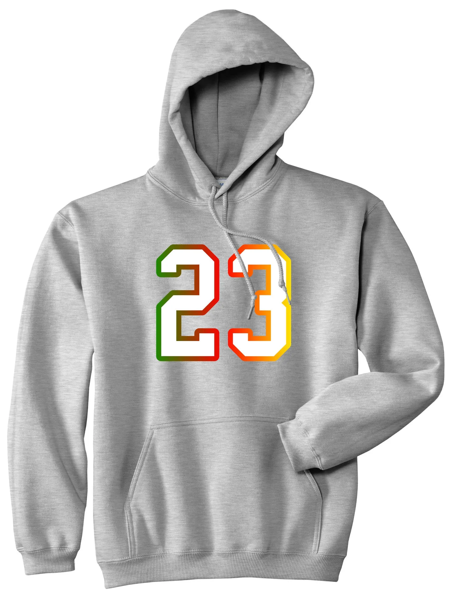 23 Cement Print Colorful Jersey Pullover Hoodie