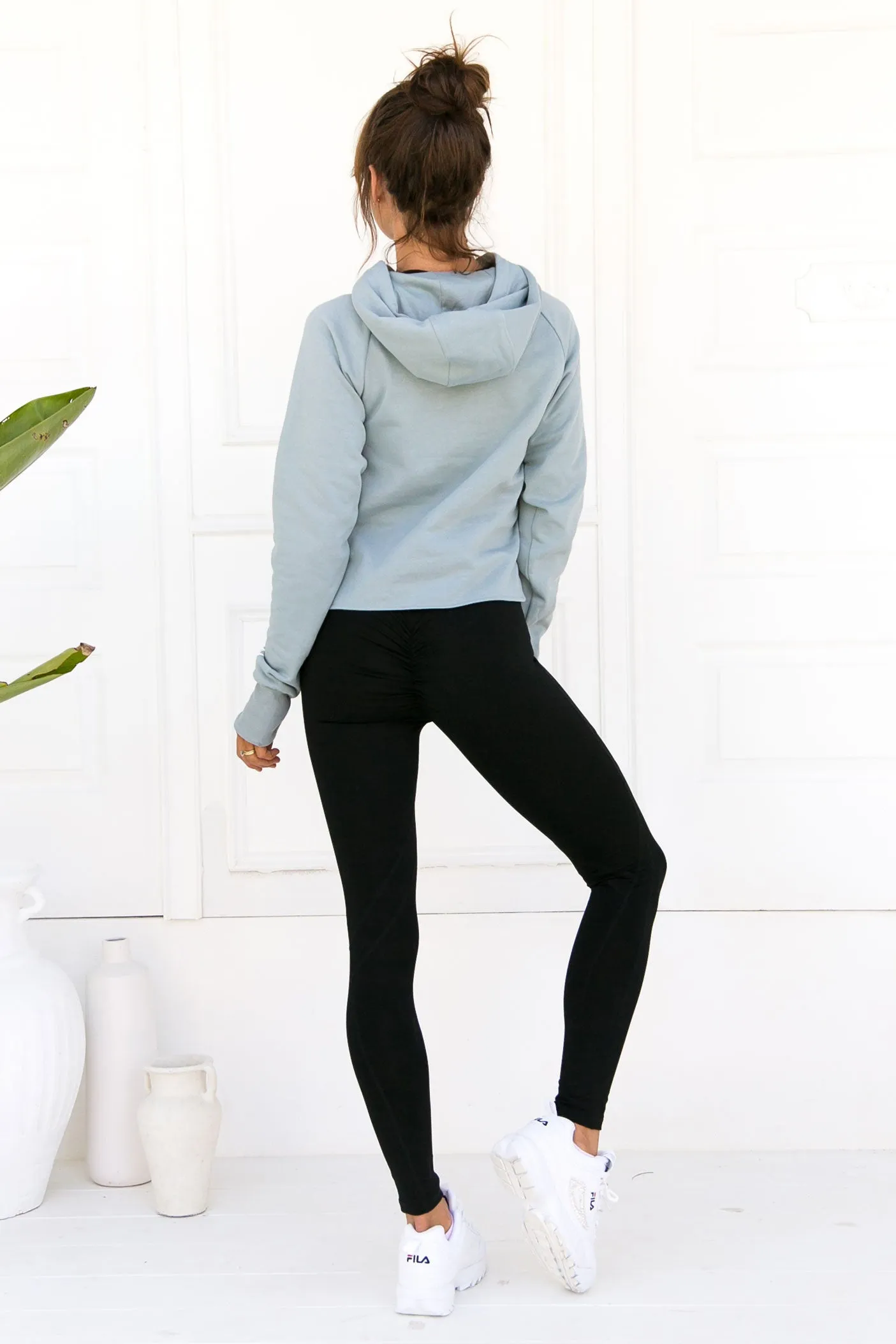 Abigail Crop Hoodie - Glacier