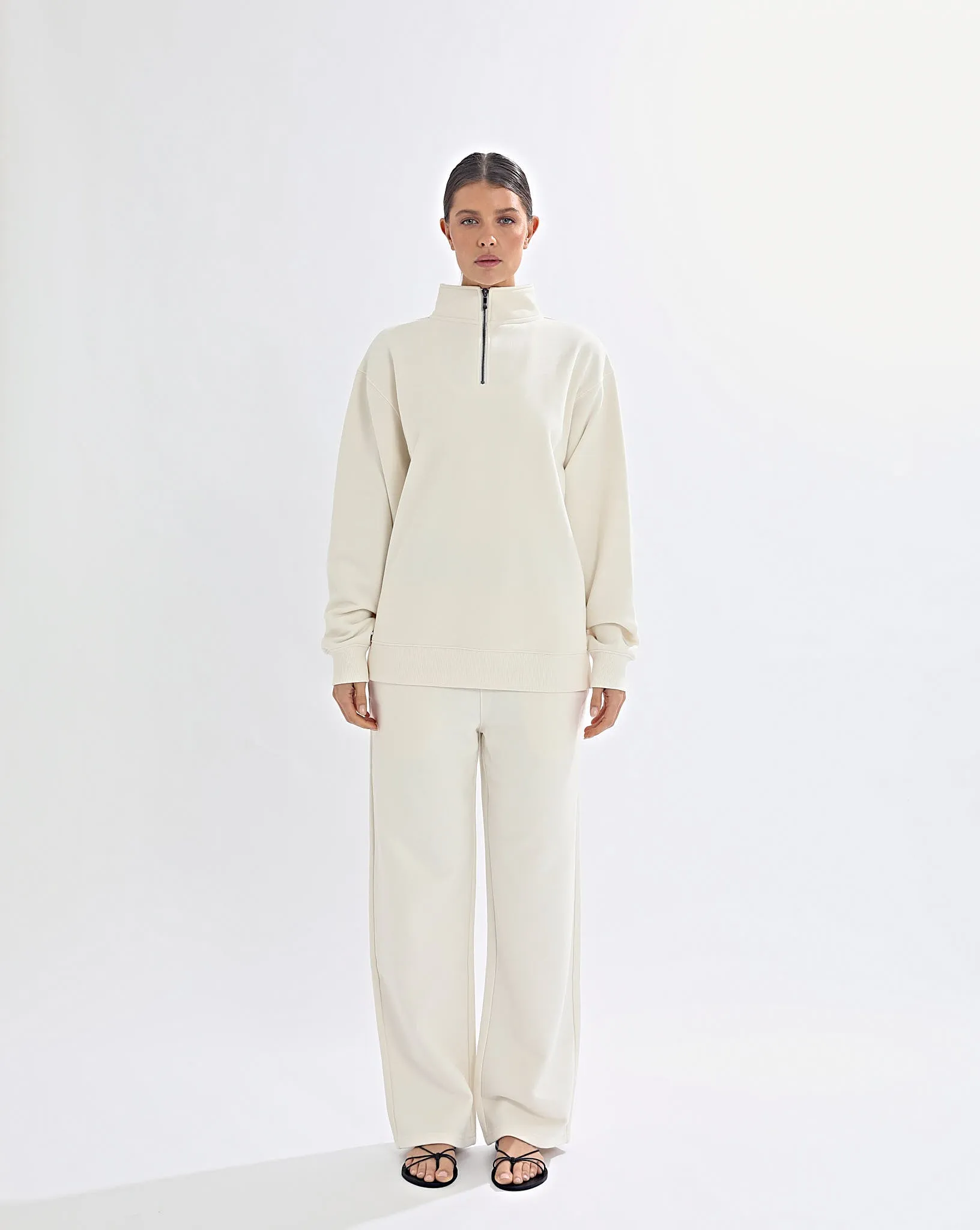 Alfie Zip Jumper Cream