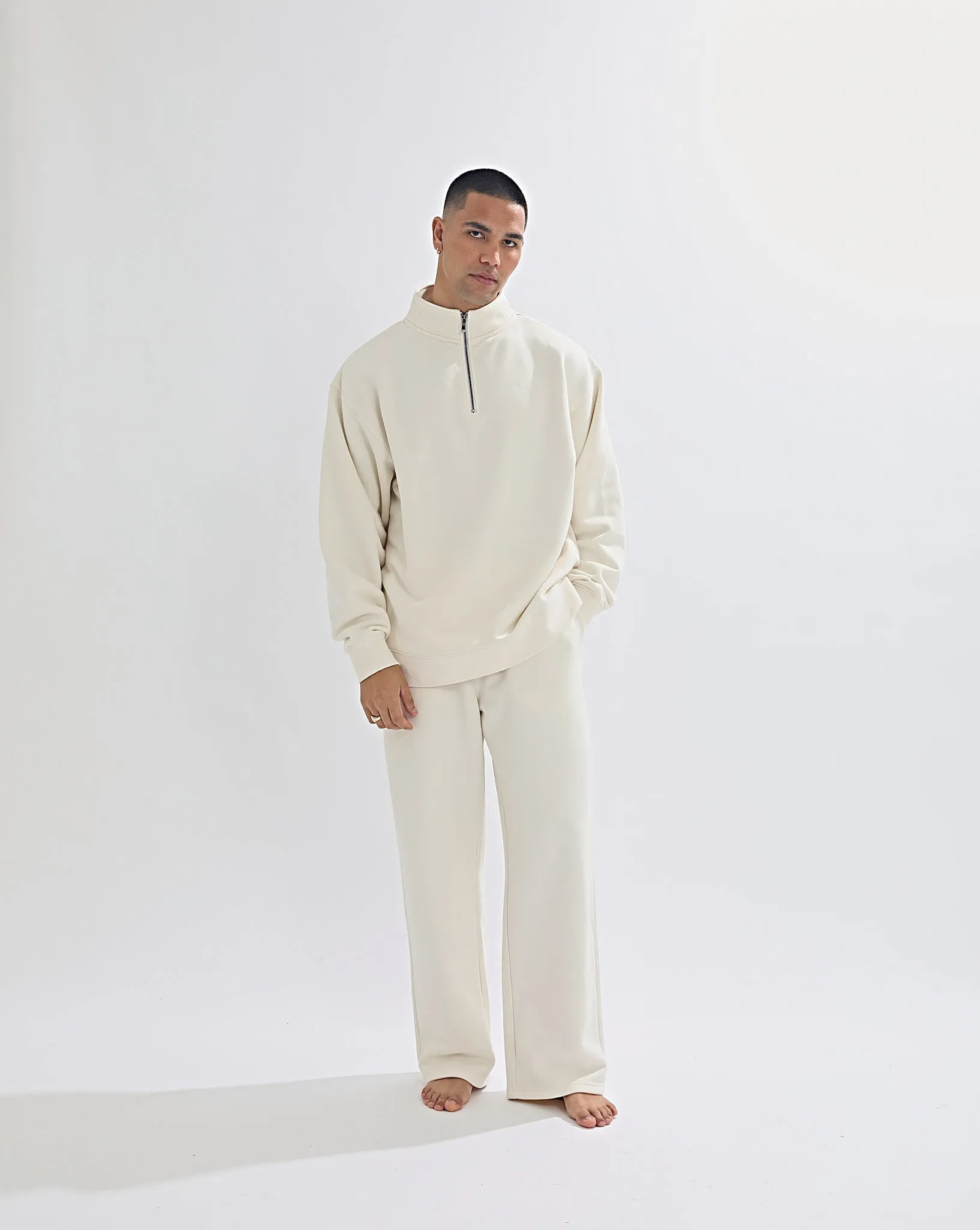 Alfie Zip Jumper Cream