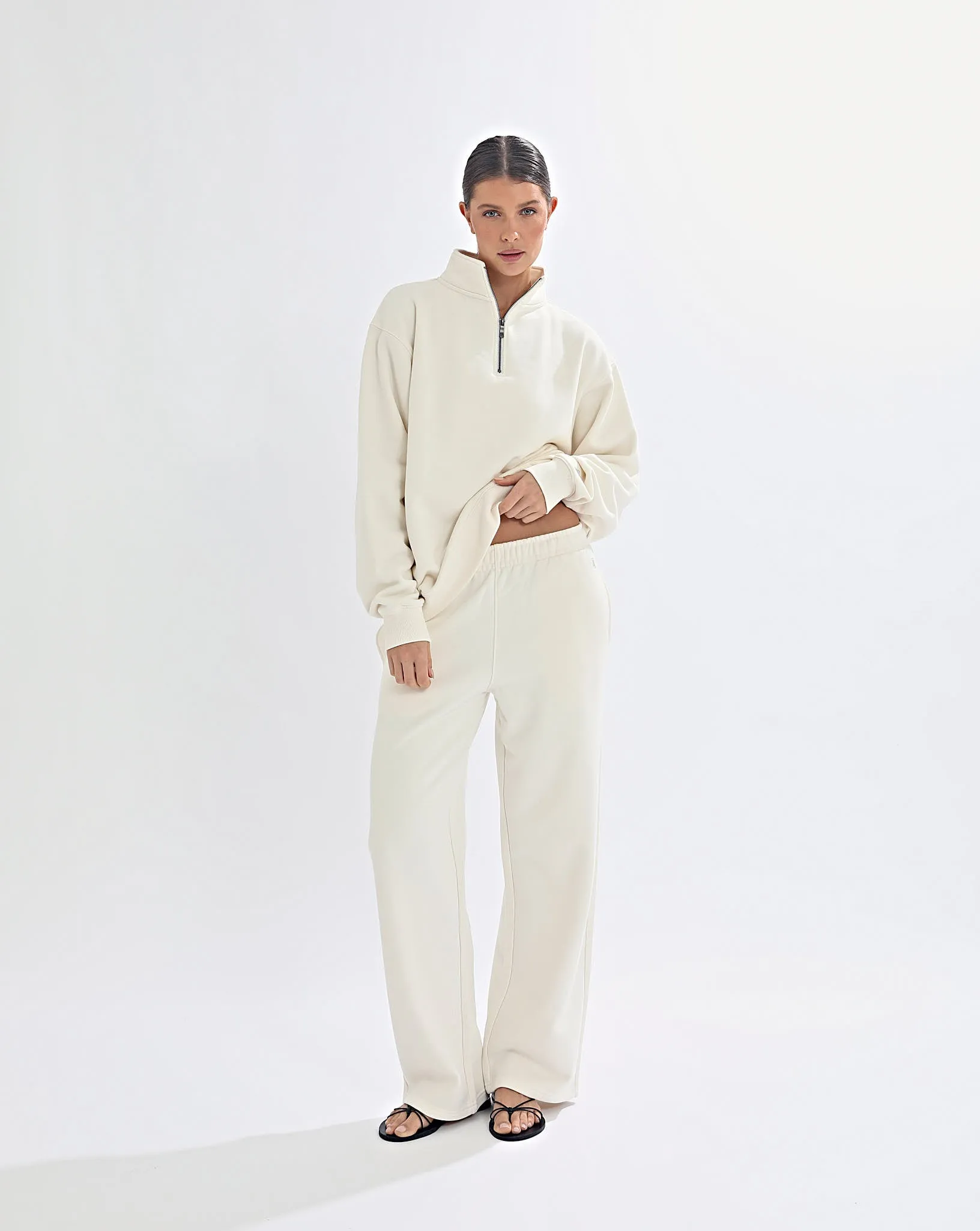 Alfie Zip Jumper Cream