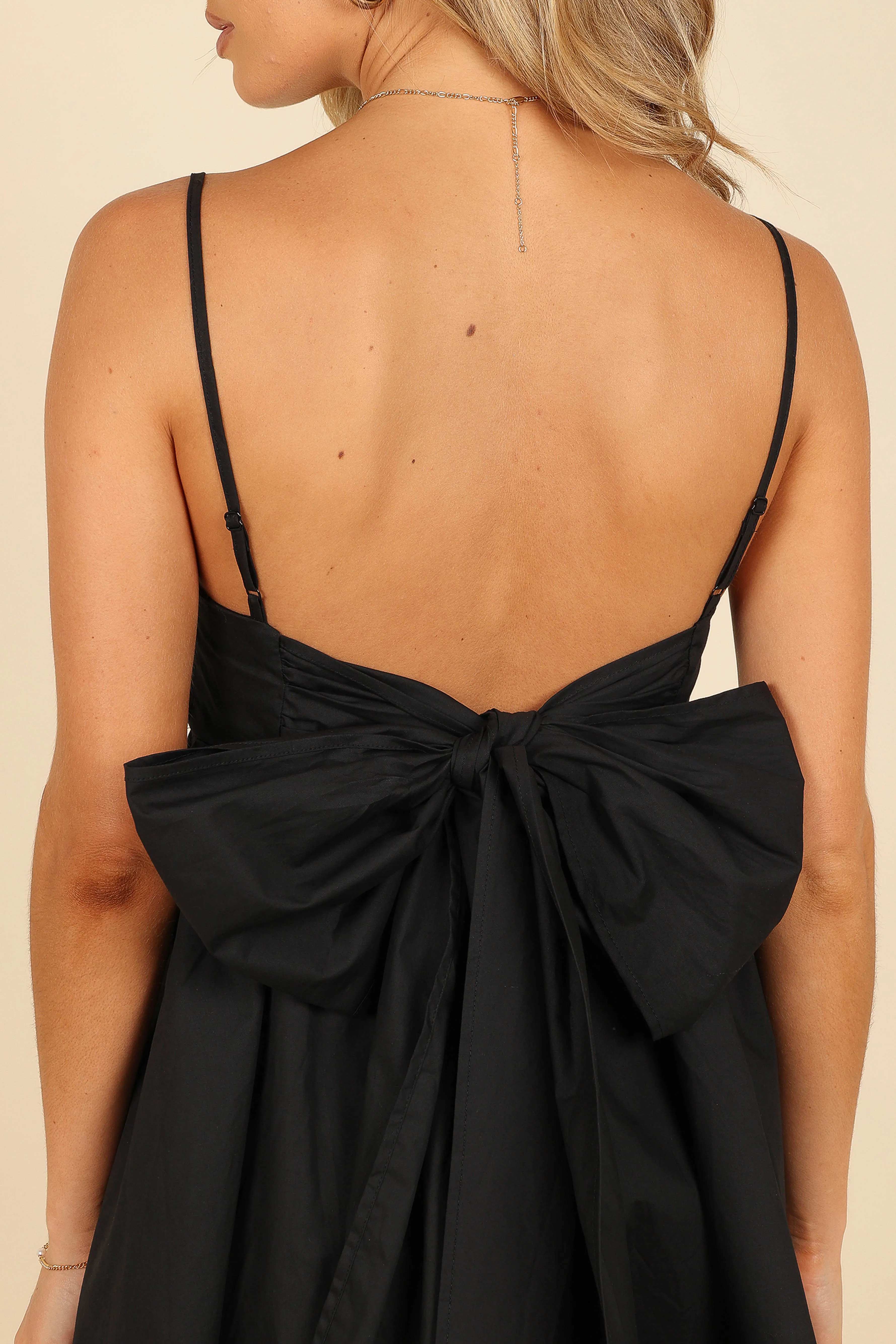 Alice Bow Back Mini Dress - Black