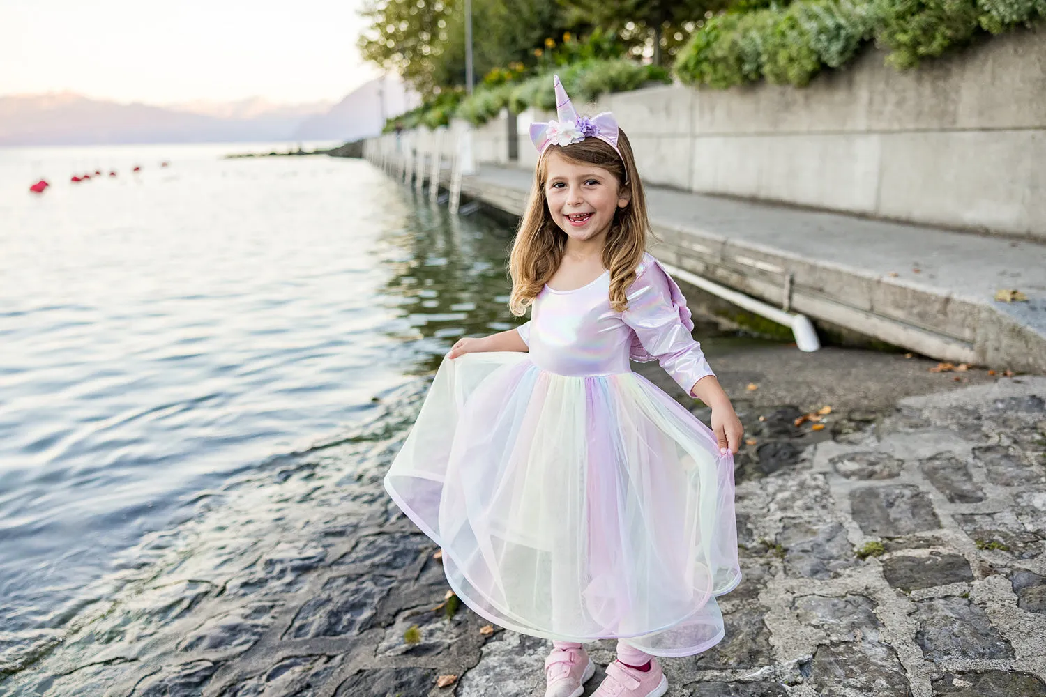 Alicorn Dress with Wings & Headband Size 3-4