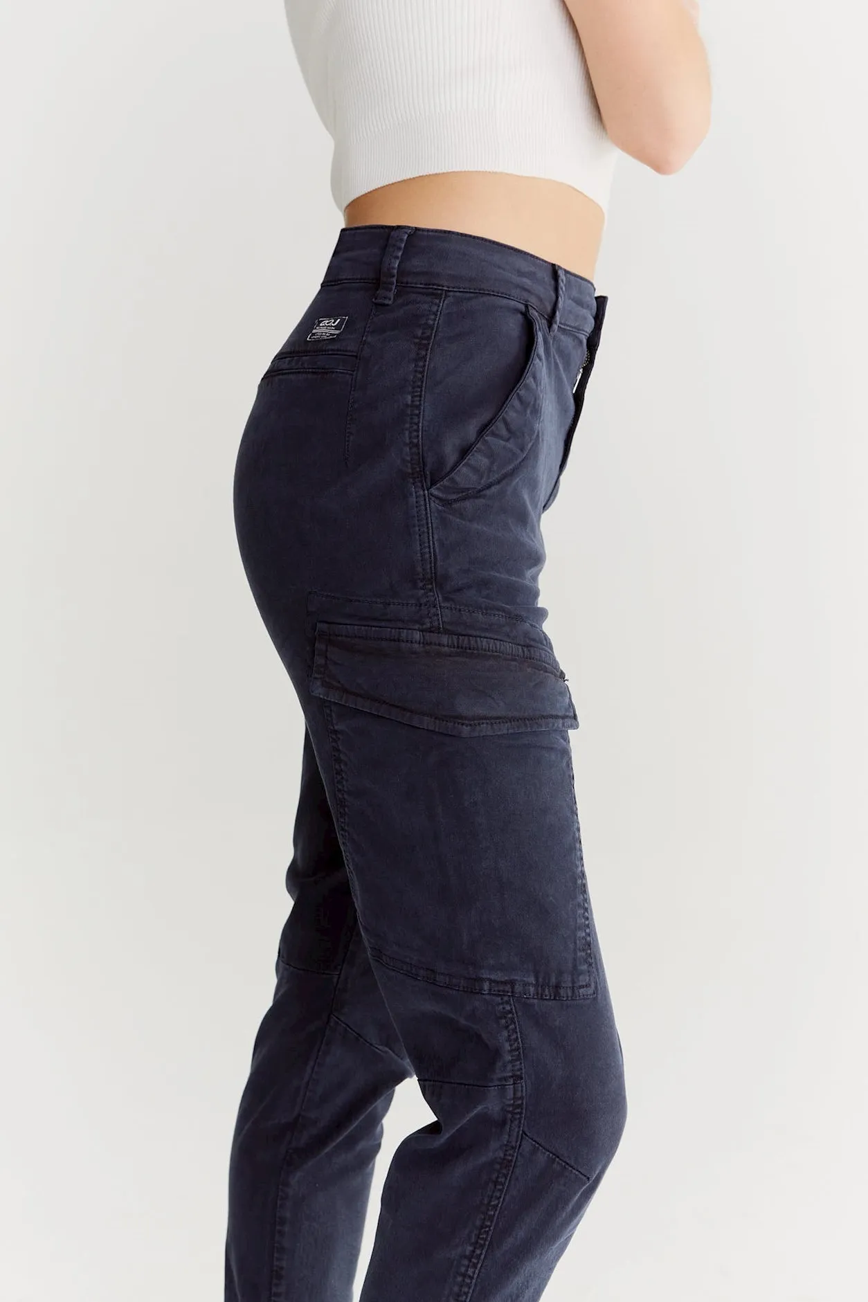 Angel High Waist Cargo Pants Winter Dark Blue