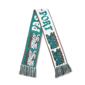 Antler Scarf, Teal / Brown