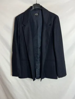 A.P.C. Blazer azul lana jaspeada. T 38