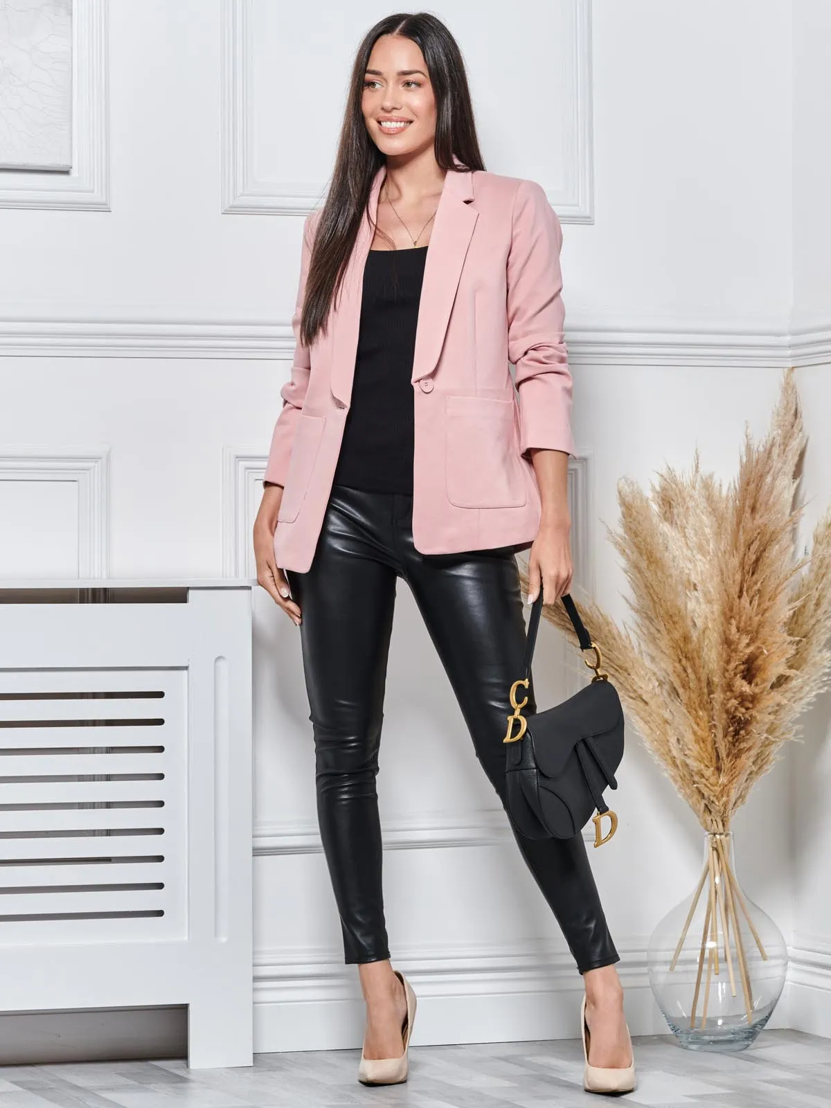 Baylin Tailored Blazer, Dusty Pink