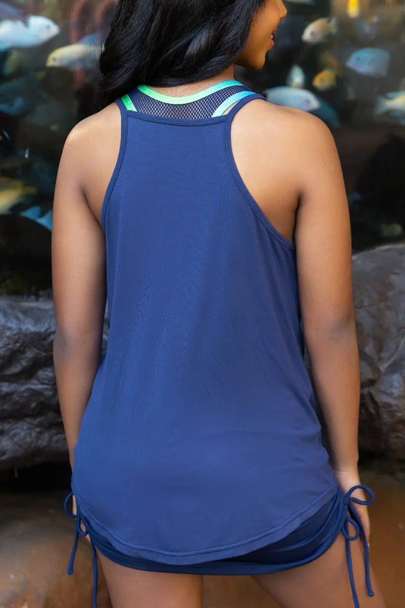 Breeze Tank in Navy