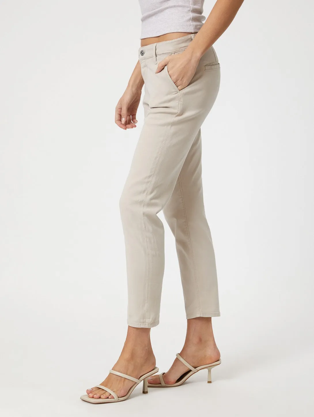 Brooke Pant -  Silver Grey Luxe Twill