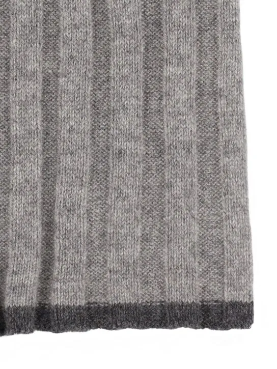 Brunello Cucinelli   Fine cashmere rib knit scarf 