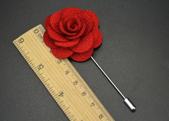 Burgundy Red Begonia Lapel Pin