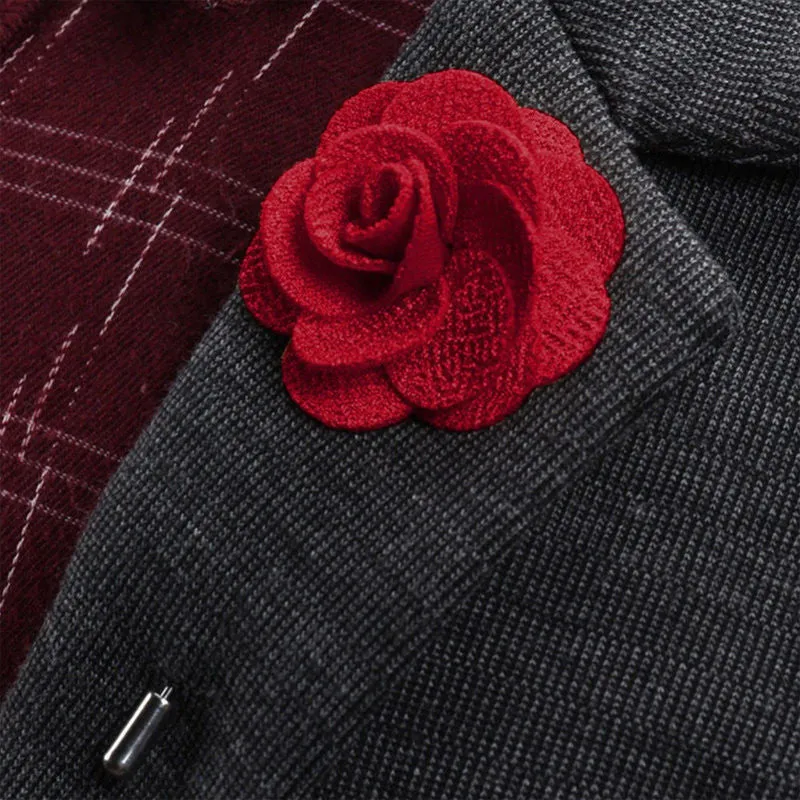 Burgundy Red Begonia Lapel Pin