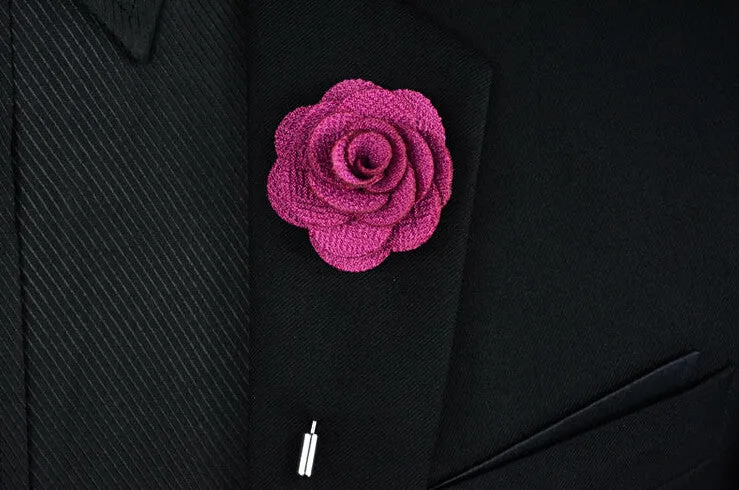 Burgundy Red Begonia Lapel Pin