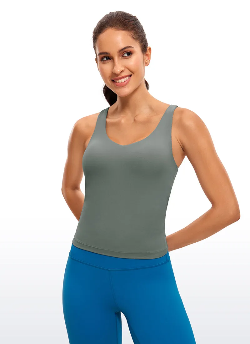 Butterluxe V Neck Waist-Length Tank Racerback