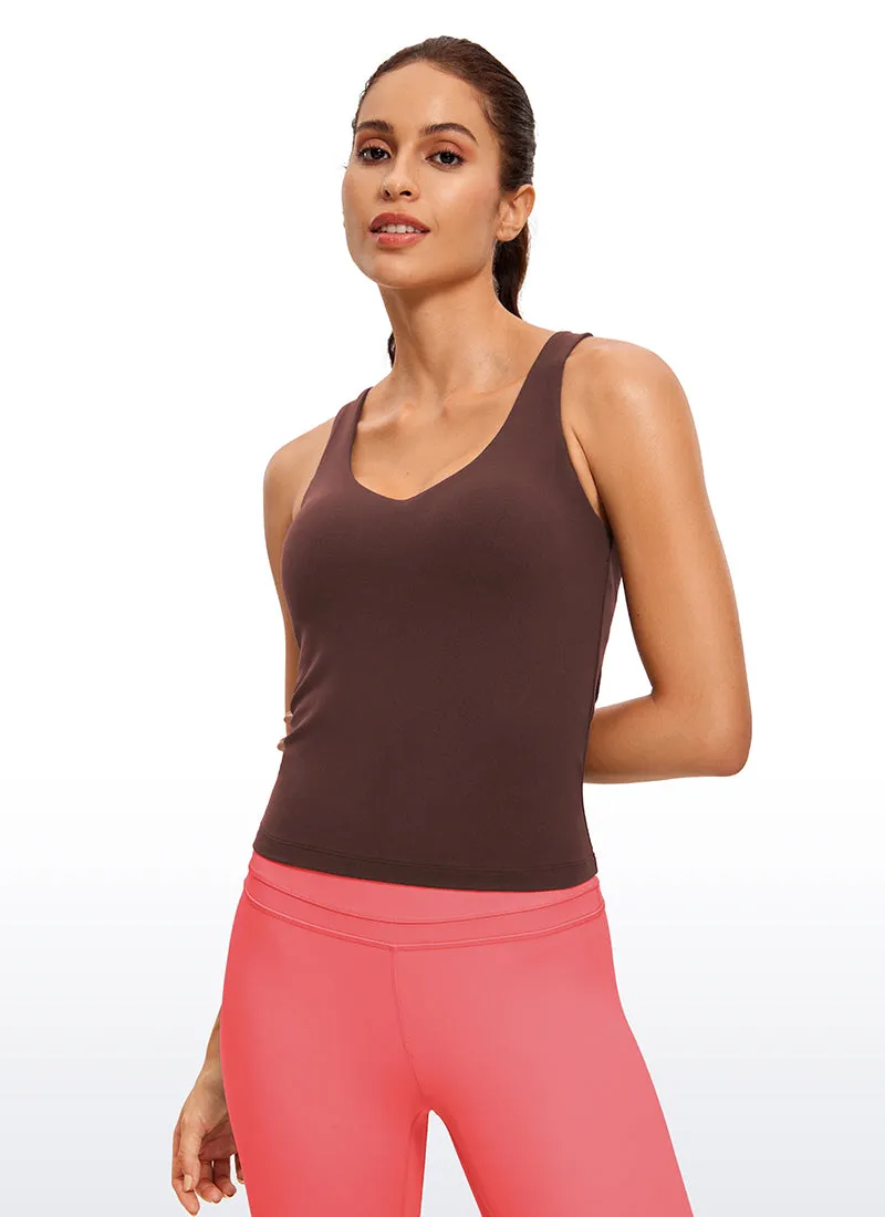 Butterluxe V Neck Waist-Length Tank Racerback