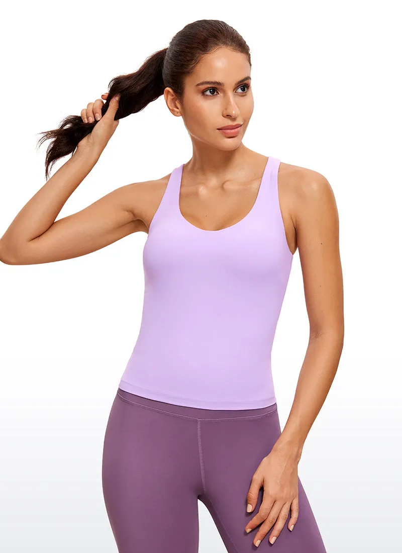 Butterluxe V Neck Waist-Length Tank Racerback