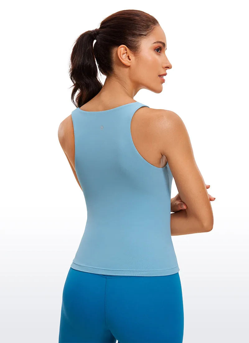 Butterluxe V Neck Waist-Length Tank Racerback