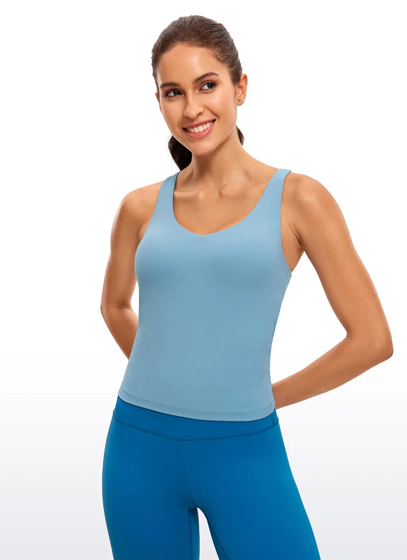 Butterluxe V Neck Waist-Length Tank Racerback