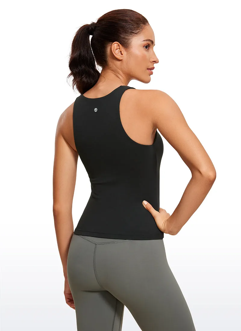 Butterluxe V Neck Waist-Length Tank Racerback