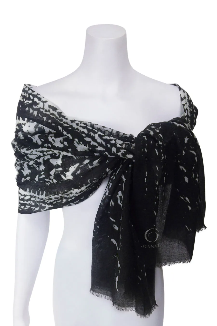 'Cable Knit' Wool/Silk/Cashmere whisper weight Scarf Wrap, more colours