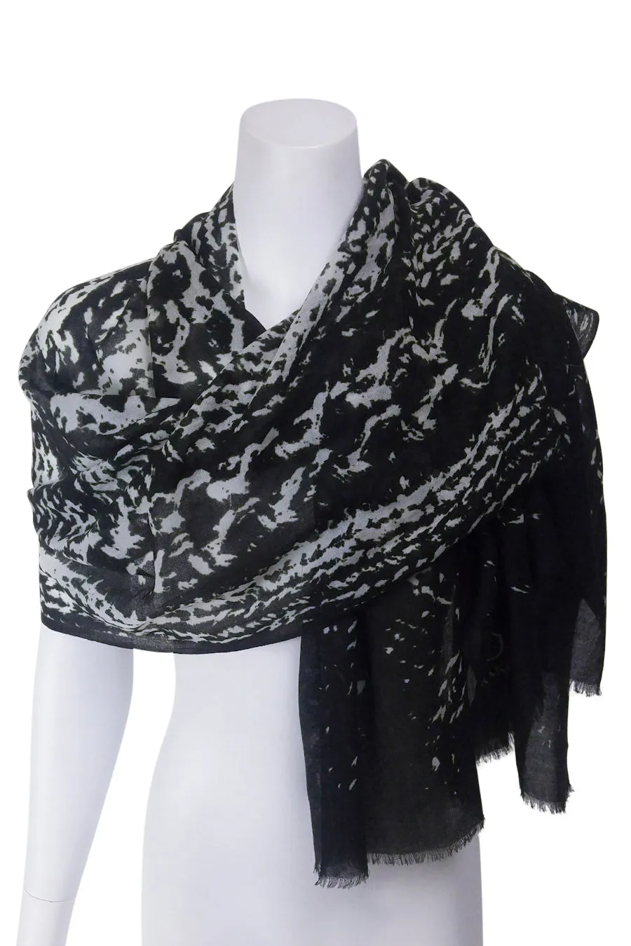 'Cable Knit' Wool/Silk/Cashmere whisper weight Scarf Wrap, more colours