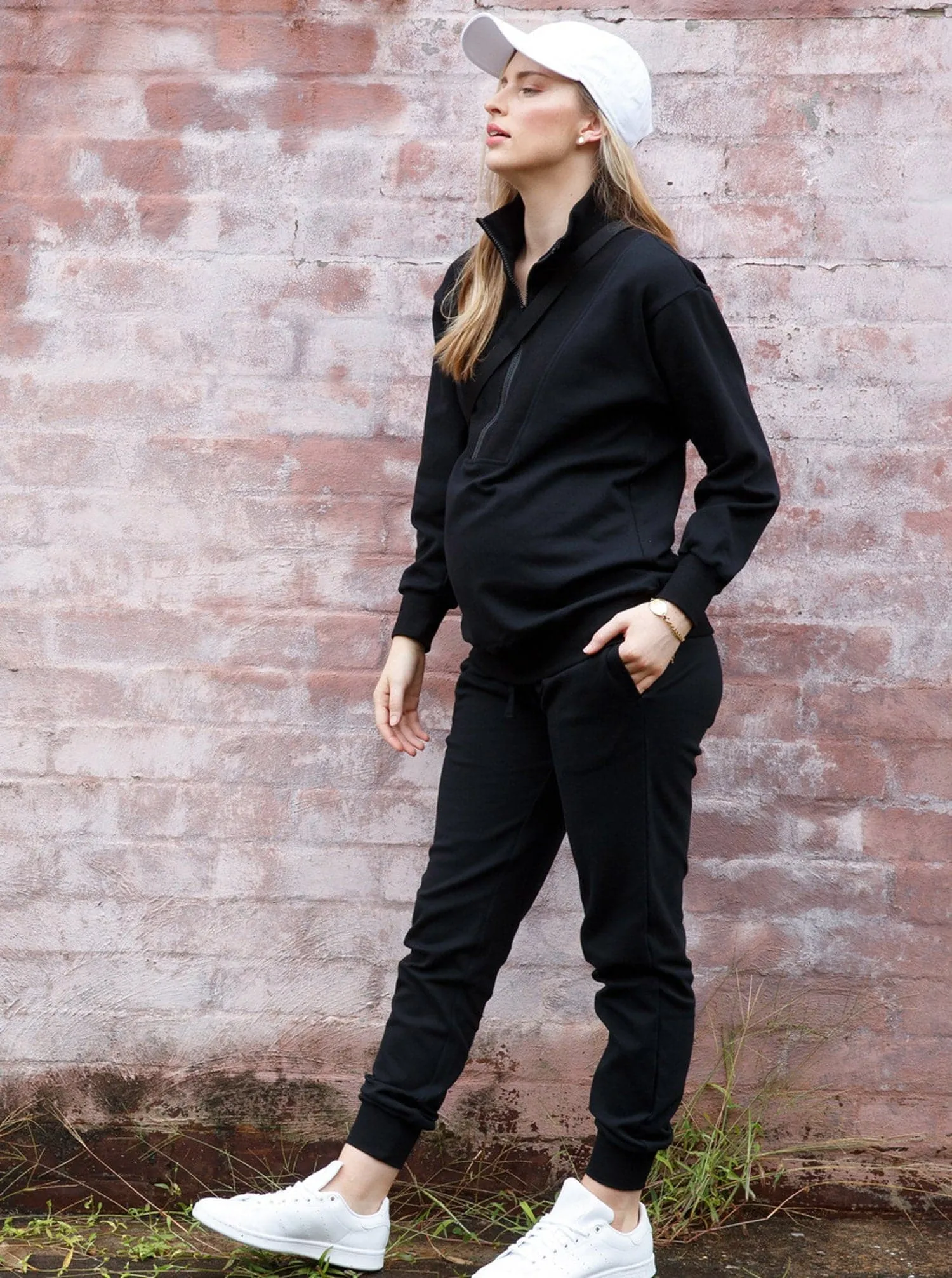 Calla Black Maternity Tracksuit Set