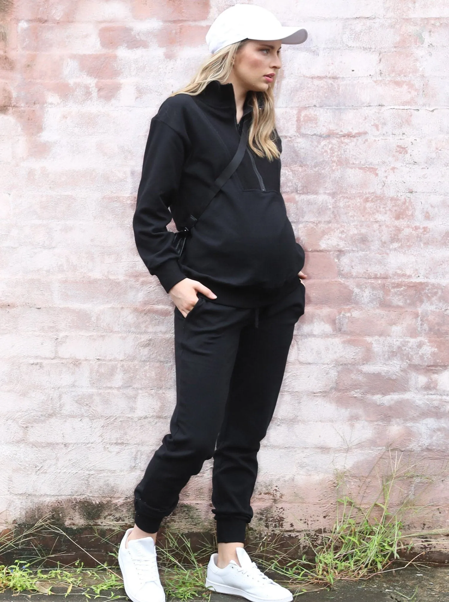 Calla Black Maternity Tracksuit Set