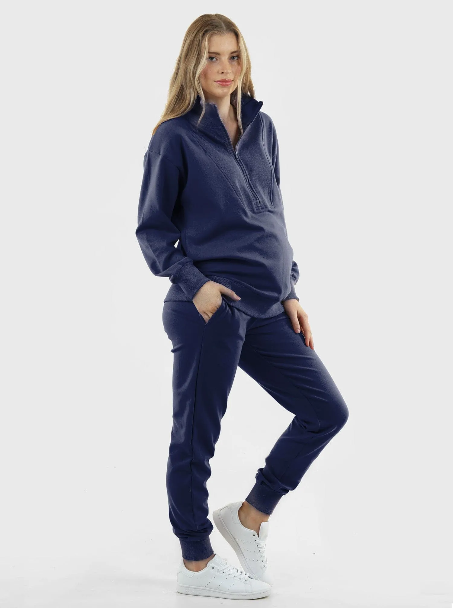 Calla Black Maternity Tracksuit Set