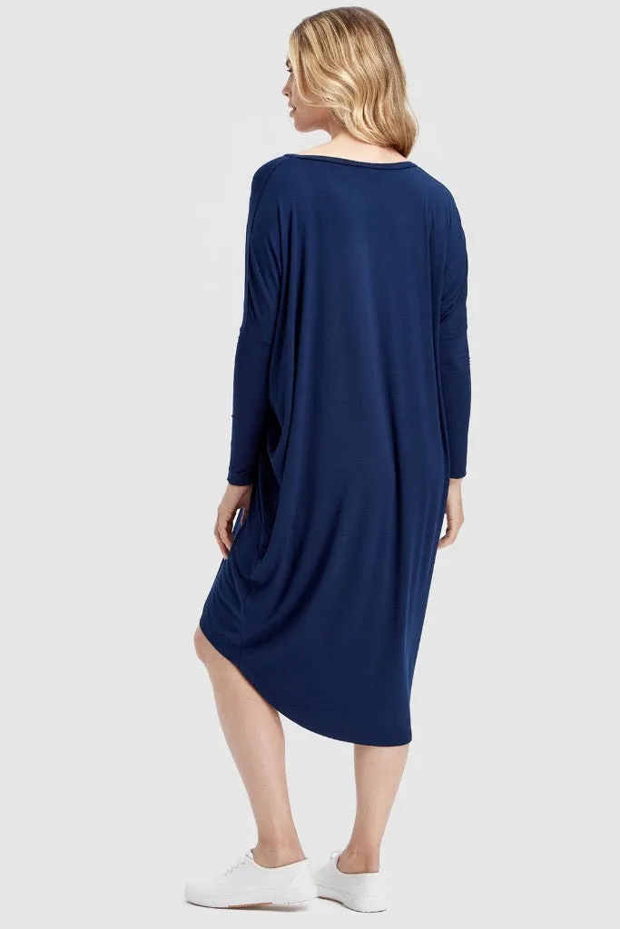 Catherine Maternity Dress - Navy