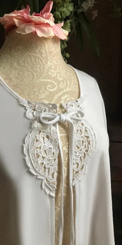 Cotton Bed Jacket Interlock Venise Lace Simple Pleasures Couture