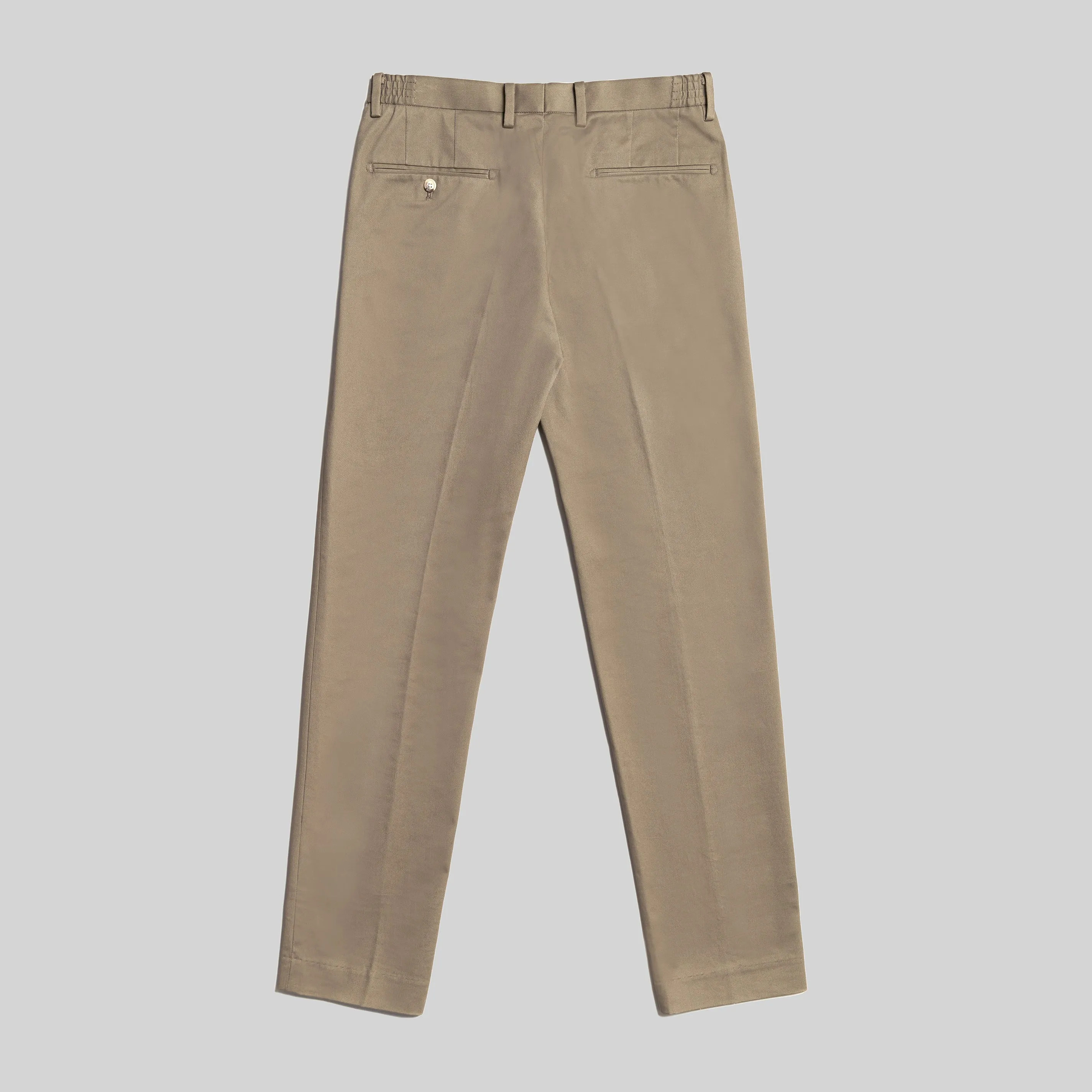 Coupe Cousu, Khaki, Cotton Chino Trousers