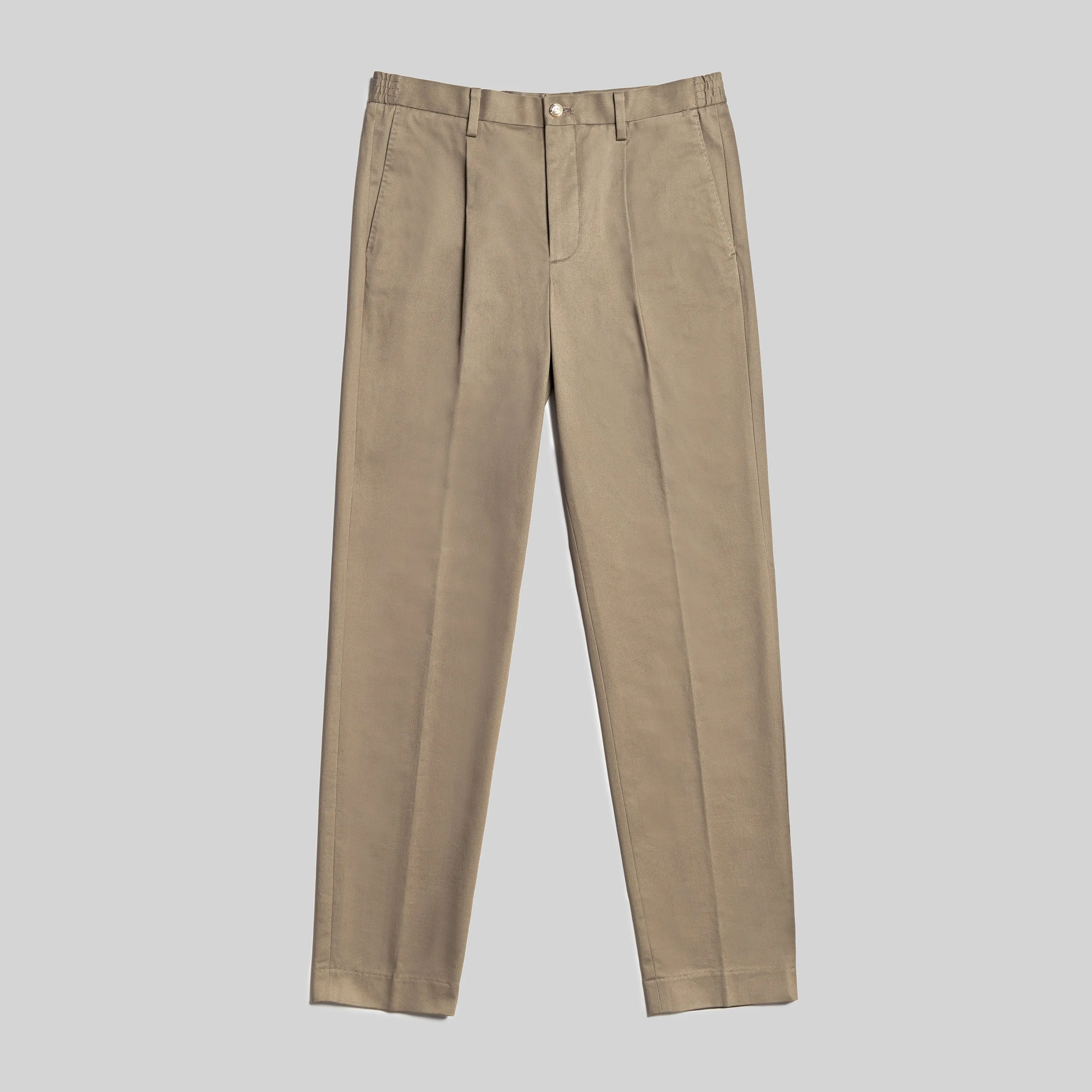 Coupe Cousu, Khaki, Cotton Chino Trousers