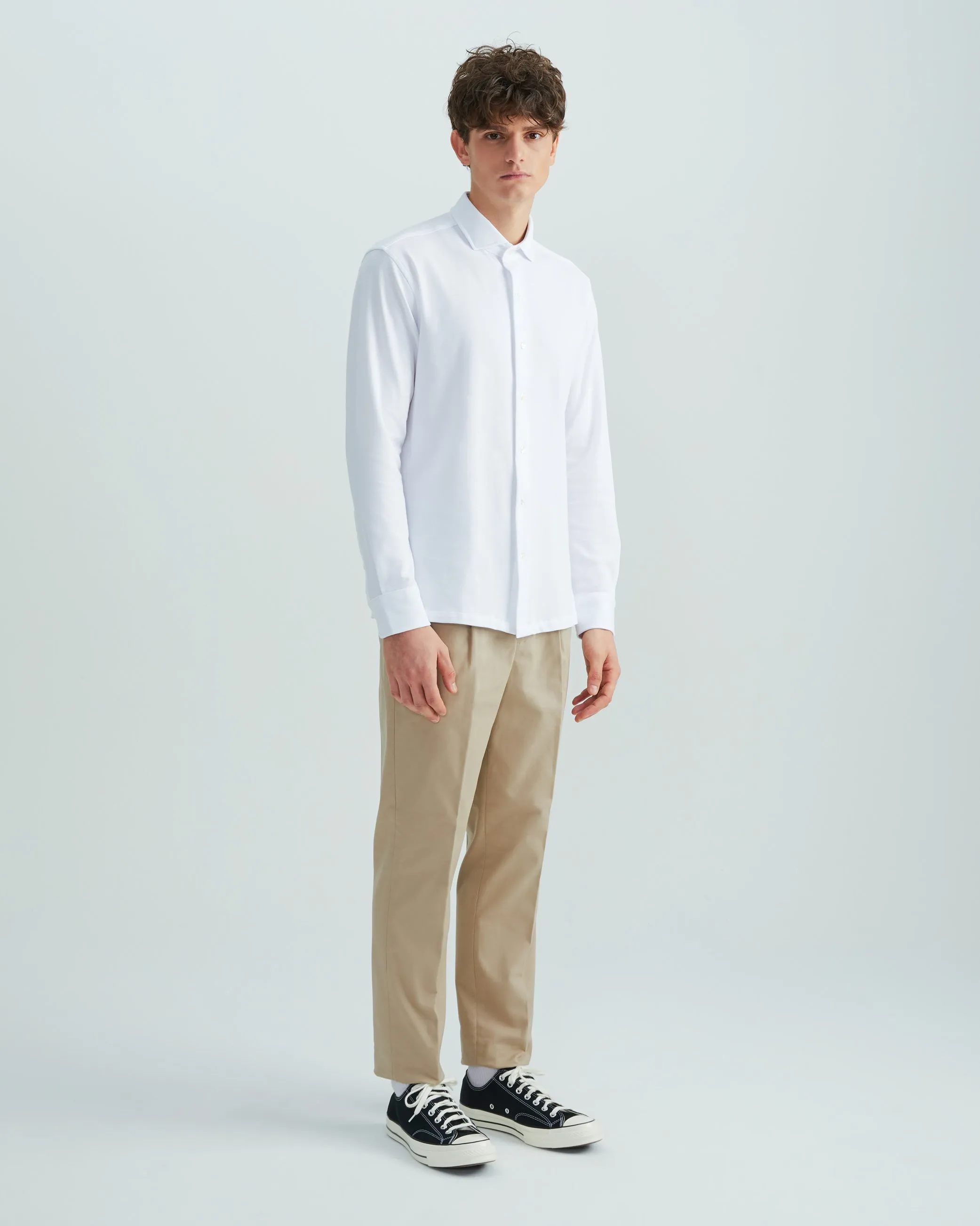 Coupe Cousu, Khaki, Cotton Chino Trousers