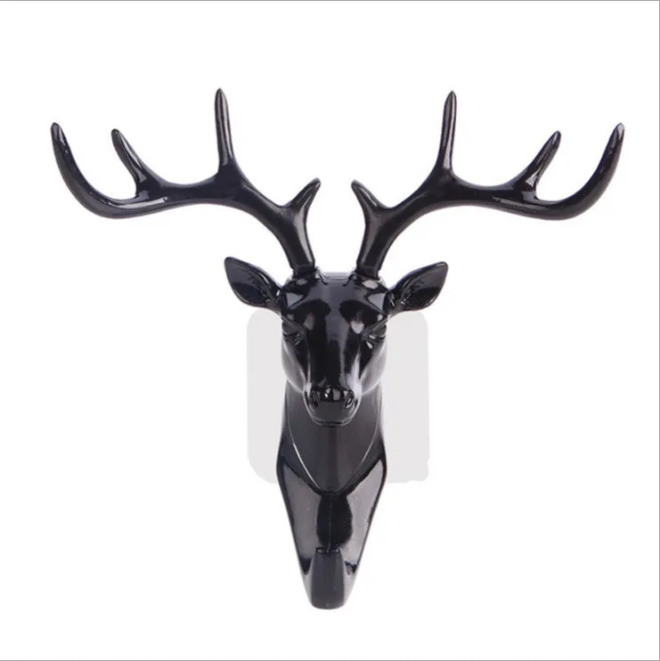 Creative Deer Head Animal Coat Hooks Decorative Wall Crafts