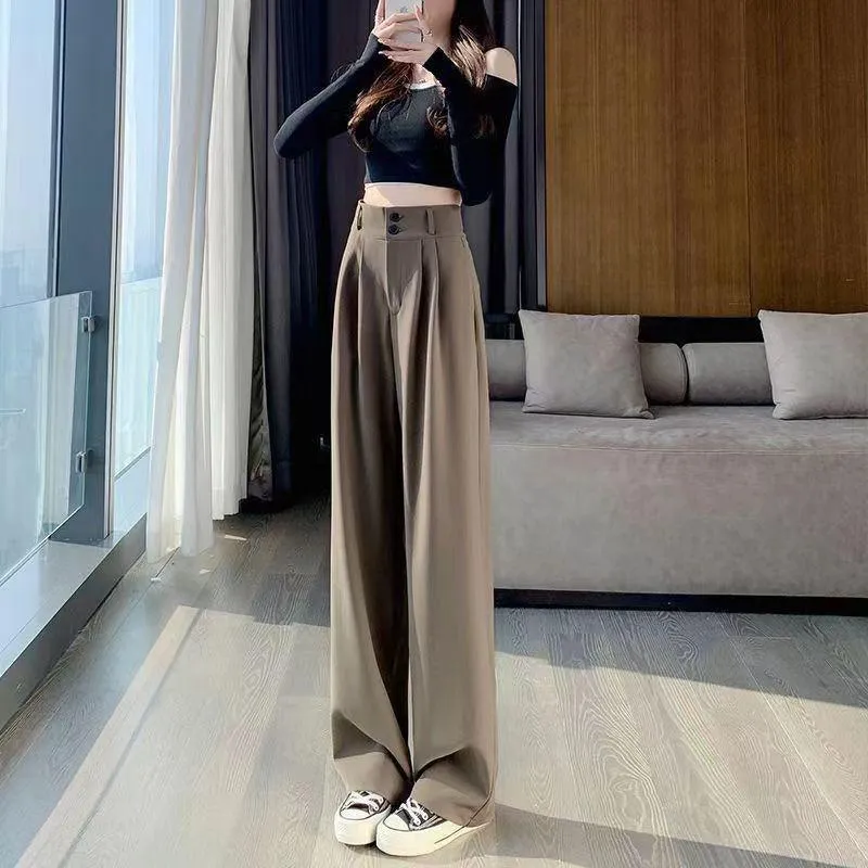 Crest Wide Leg High Waist Pants