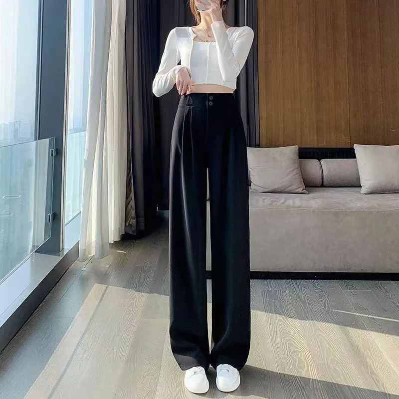 Crest Wide Leg High Waist Pants