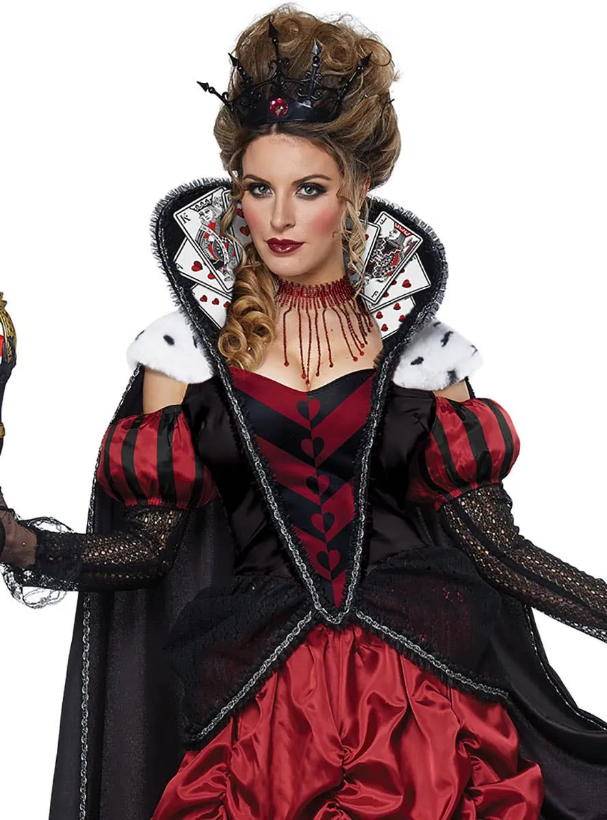 Dark Queen Of Hearts Deluxe Womens Storybook Costume