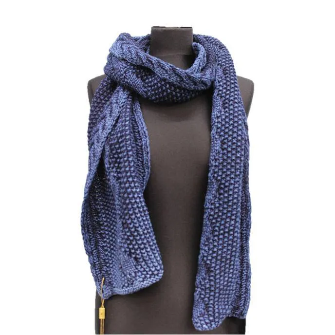 Denim Cable Scarf