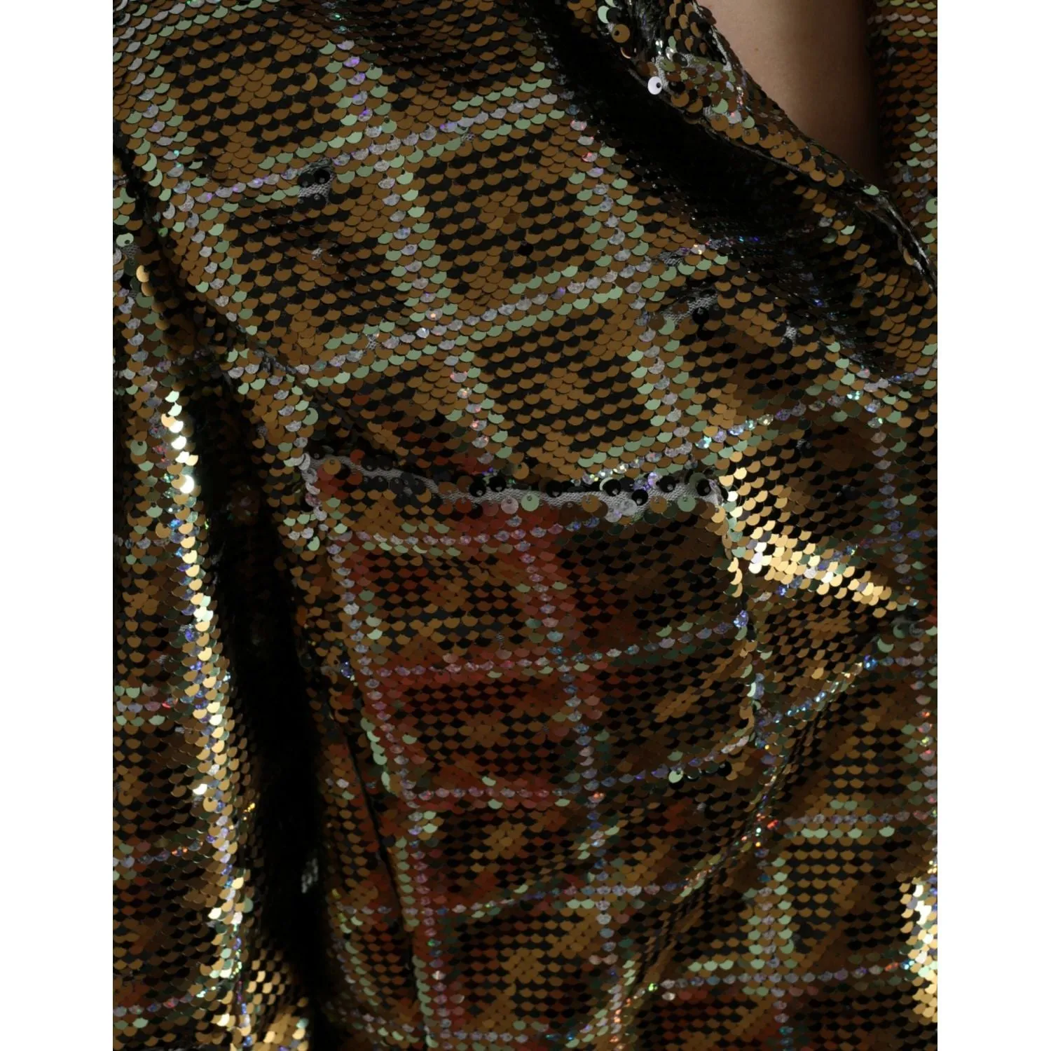 Dolce & Gabbana Multicolor Sequined Cropped Jacket