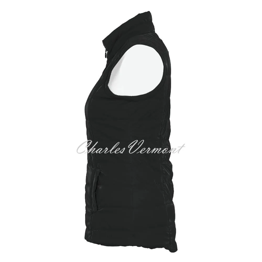 Dolcezza High Gloss Lightly Padded Gilet - Style 73802 (Black)