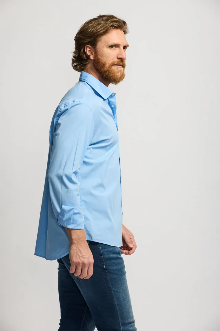 Easy Mondays Poplin Shirt Washed Blue SS24