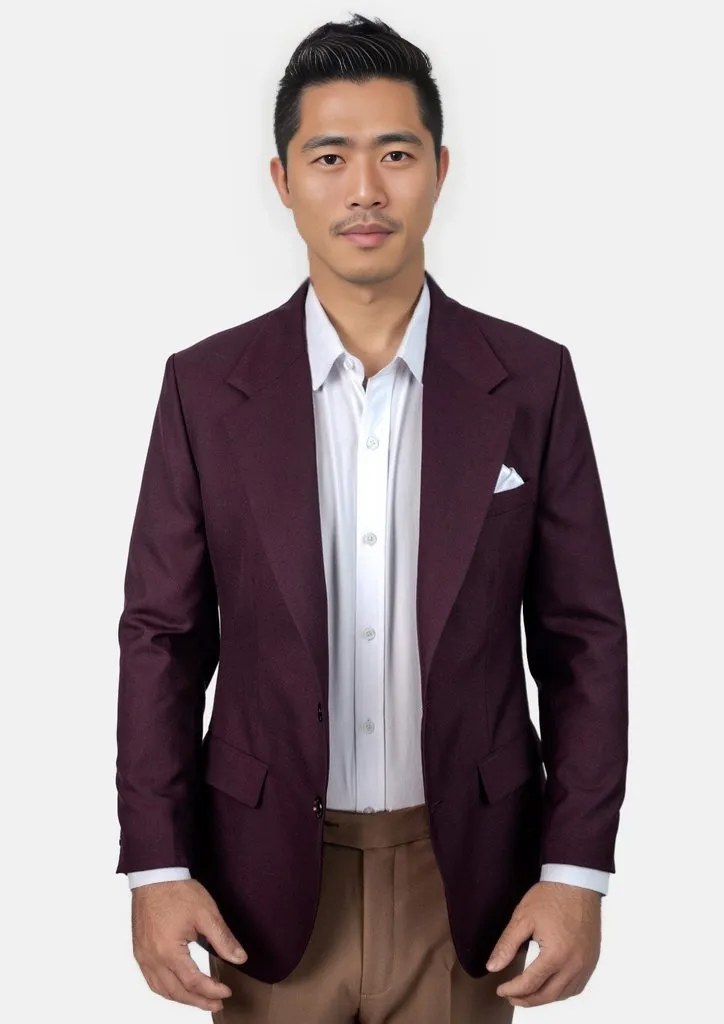 Ellis Burgundy Sharkskin Jacket