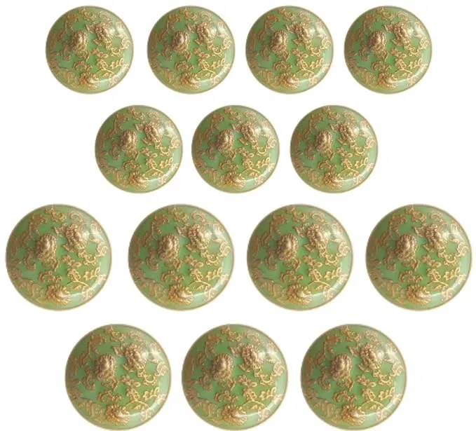 Floral Elegance Metal Buttons(7 Big   7 Small)