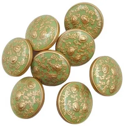 Floral Elegance Metal Buttons(7 Big   7 Small)