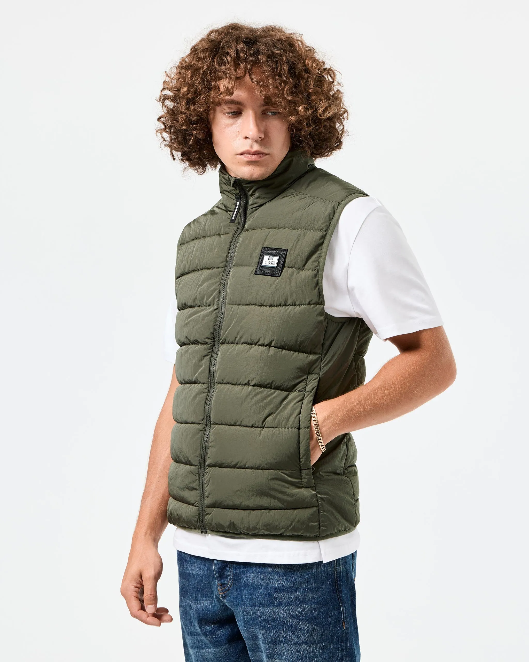 Gacha Padded Gilet Castle Green