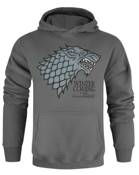 Game Of Thrones Stark Winter Is Coming Charcoal Unisex Hoodie