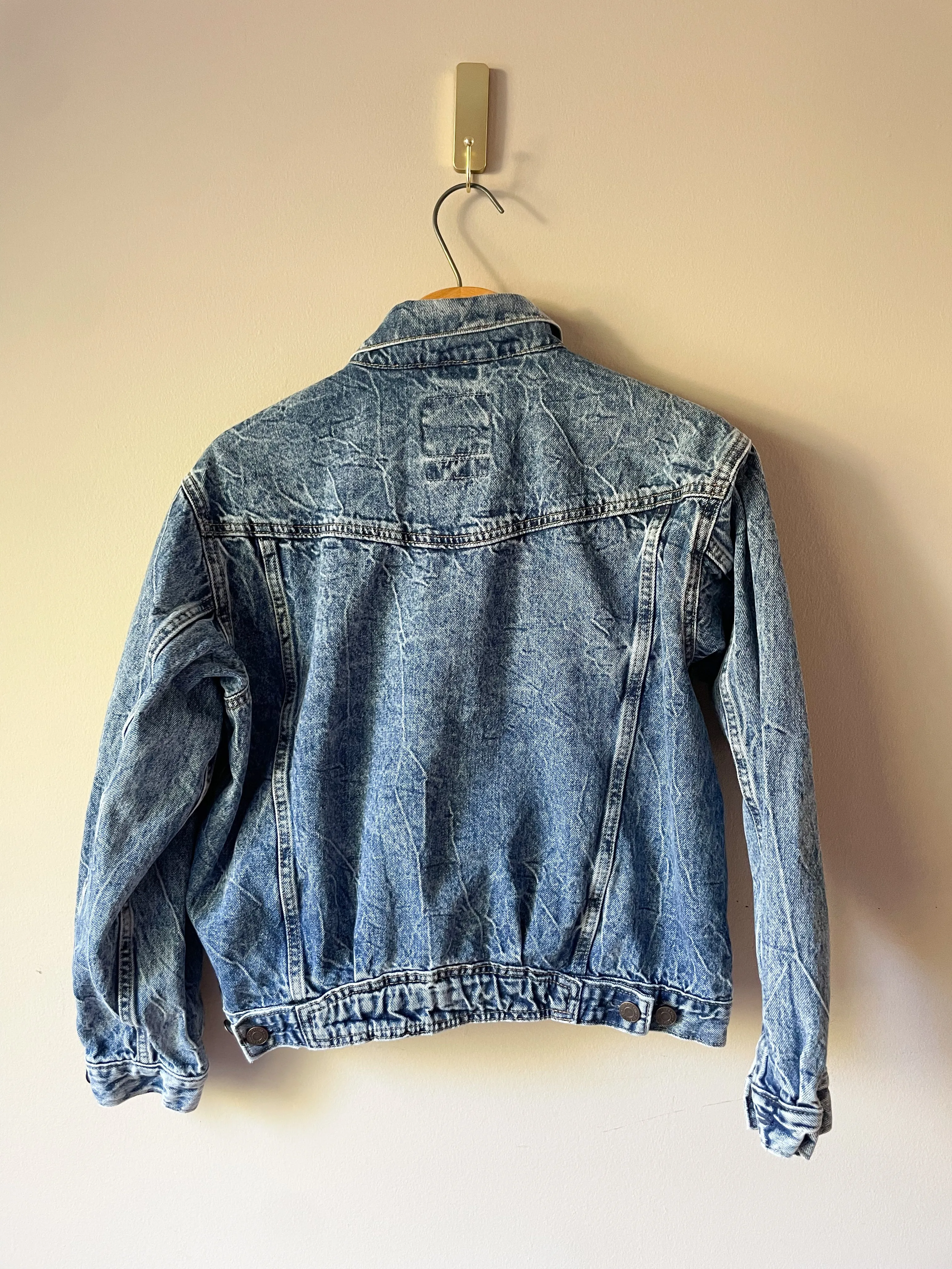 GAP Acid Washed Cropped Denim Jacket - S/M