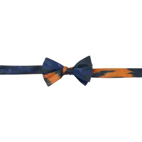 Hayfields Silk Ikat Bow Tie - Navy, Burnt Orange