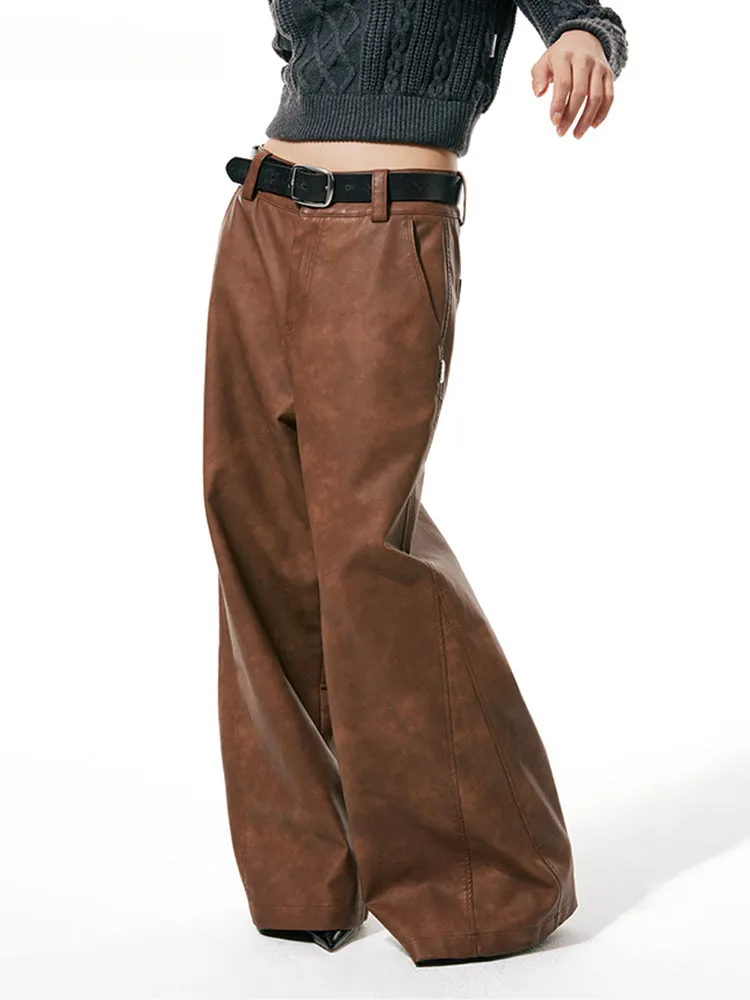 High Waist Genuine Sheepskin OL Pencils Slim Casual Autumn Winter Pants